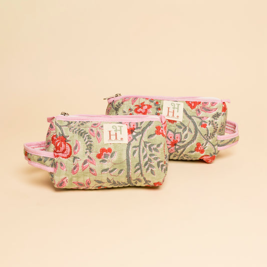 Turquoise Spring Cosmetic Case (Set of 2)