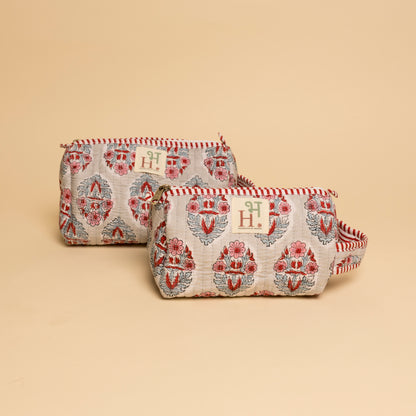 Rose Smoke Cosmetic Case (Set of 2)