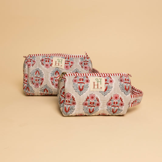 Rose Smoke Cosmetic Case (Set of 2)