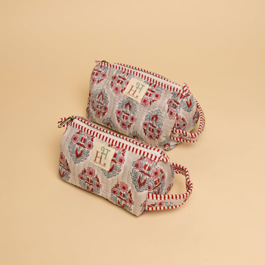 Rose Smoke Cosmetic Case (Set of 2)